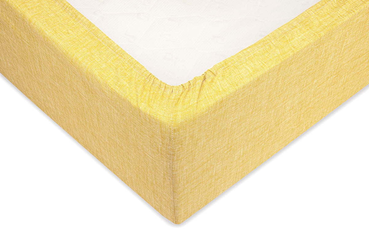 Zo Home hoeslaken Lino Aspen Yellow katoen