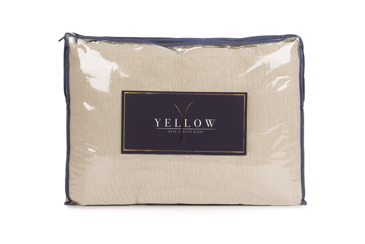 Yellow plaid ICA Moon Sand katoen