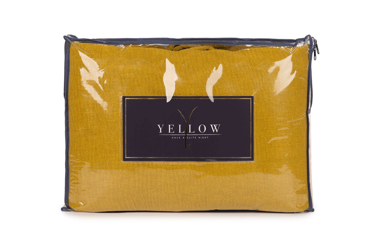 Yellow plaid ICA Honey Gold katoen