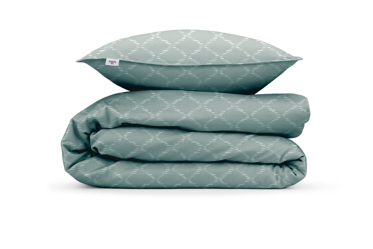 Zo Home dekbedovertrek Linea di Satinado Drizzle Green katoen-satijn