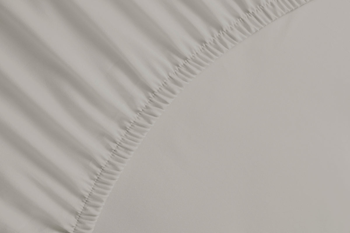 Yellow hoeslaken Percale Tender Grey katoen percale