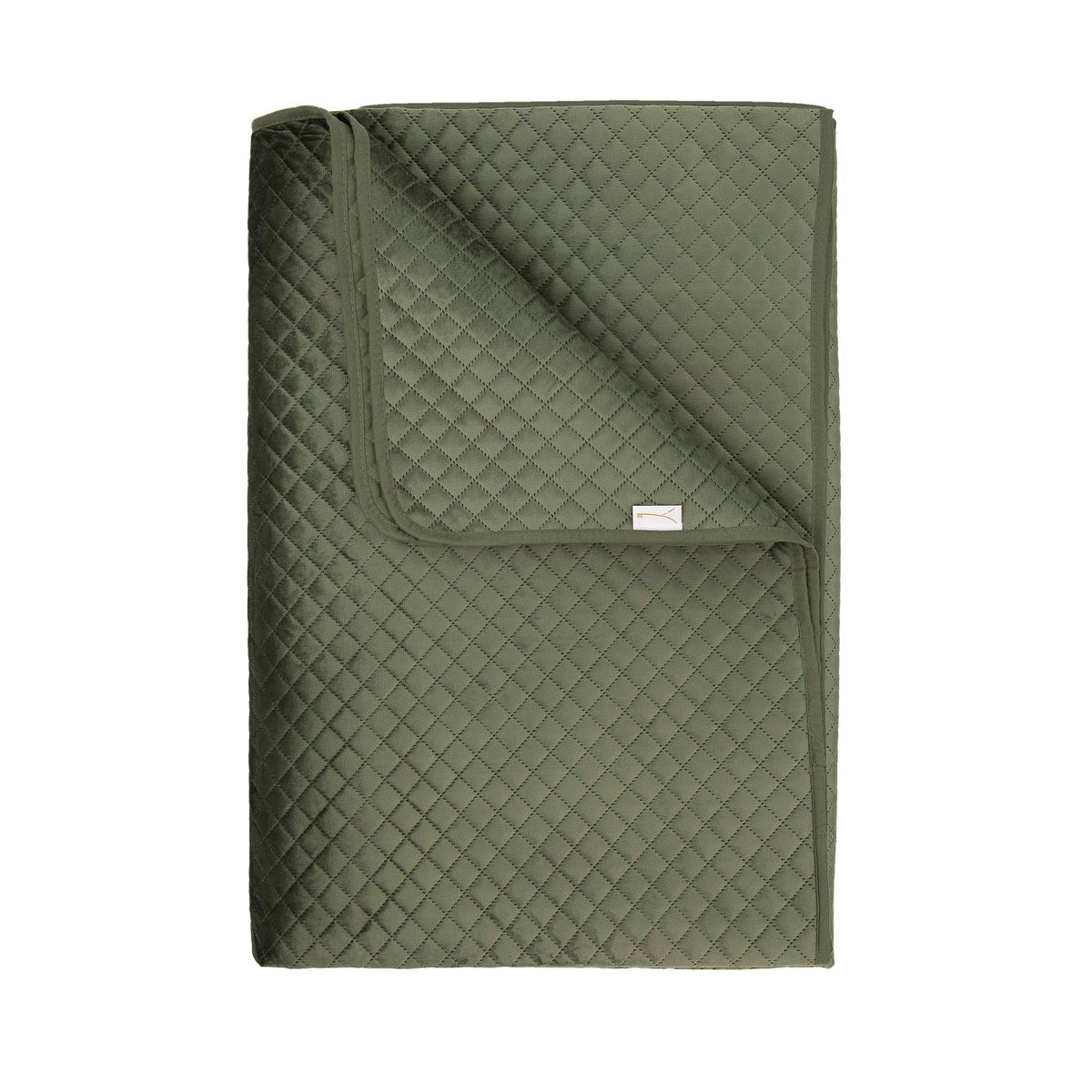 Yellow bedsprei Victoria Army Green polyester