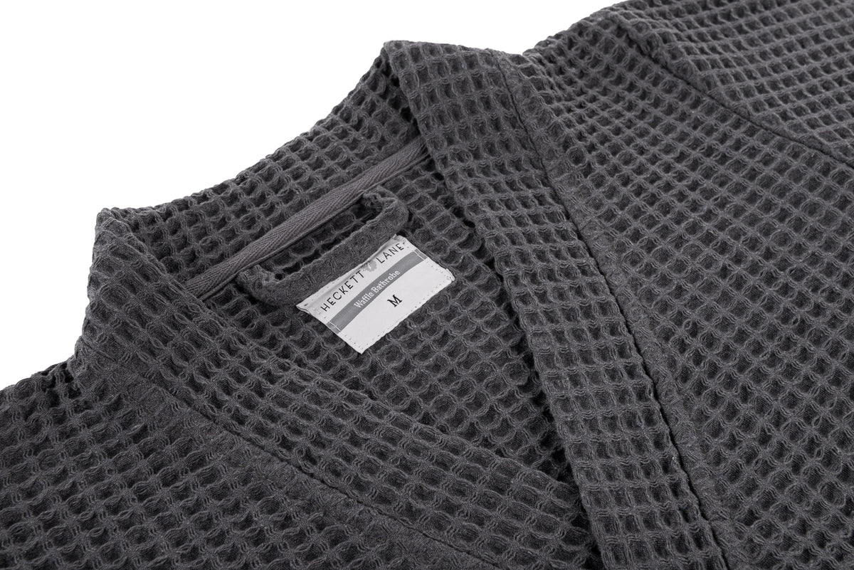 Heckettlane badjas Wafel Steel Grey