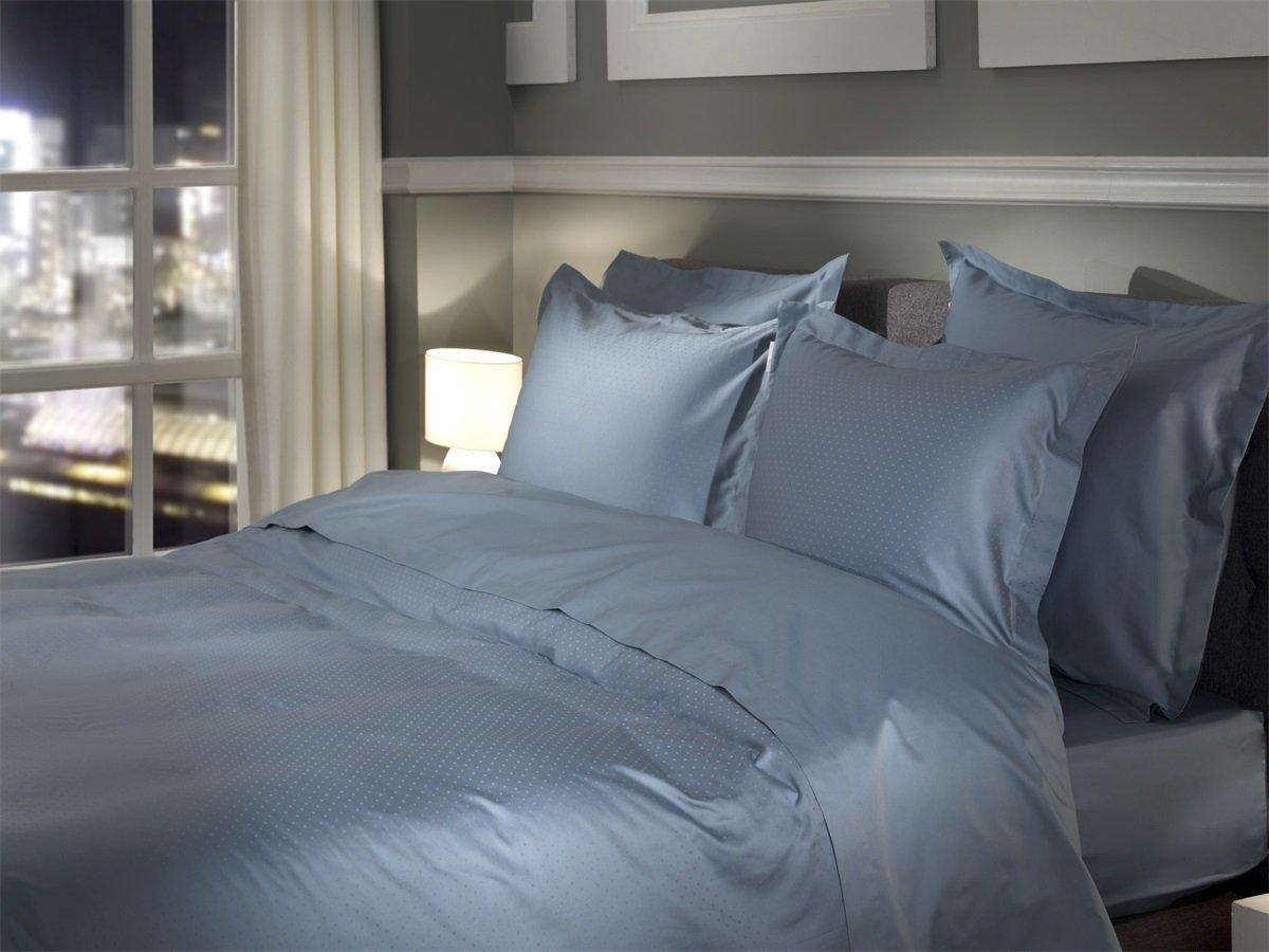 Heckettlane dekbedovertrek Punto Colonial Blue satijn