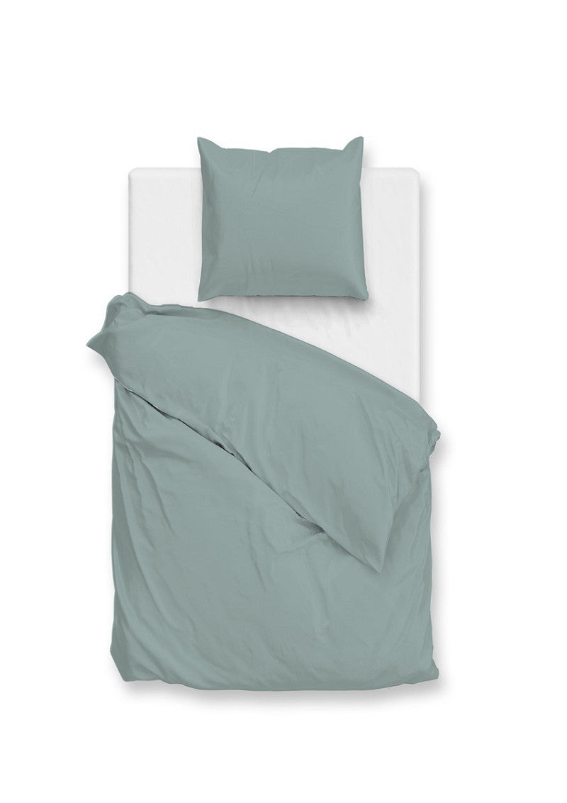 Zo Home dekbedovertrek satijn Satinado Drizzle Green