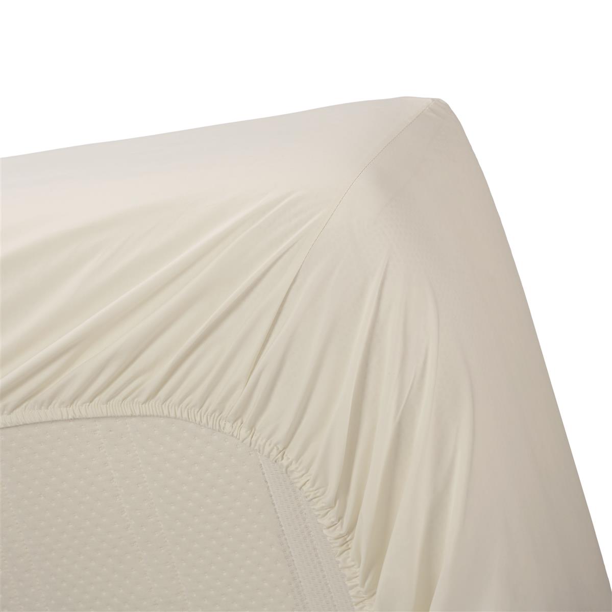 Beddinghouse hoeslaken katoen percale Gebroken wit