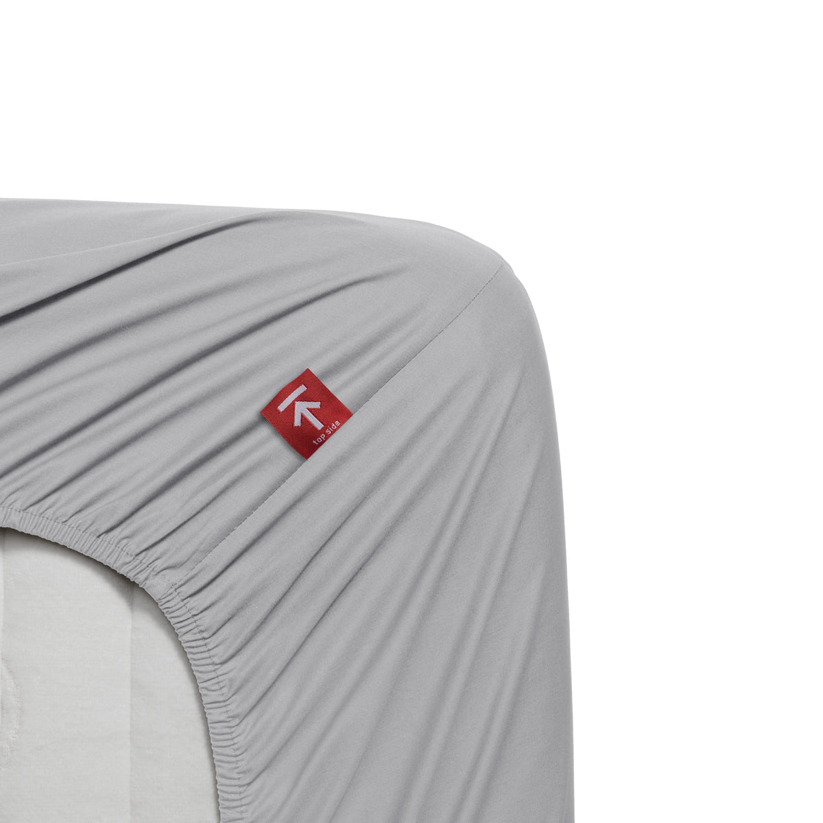 Beddinghouse topper hoeslaken katoen percale Lichtgrijs #maat_160 x 200 cm