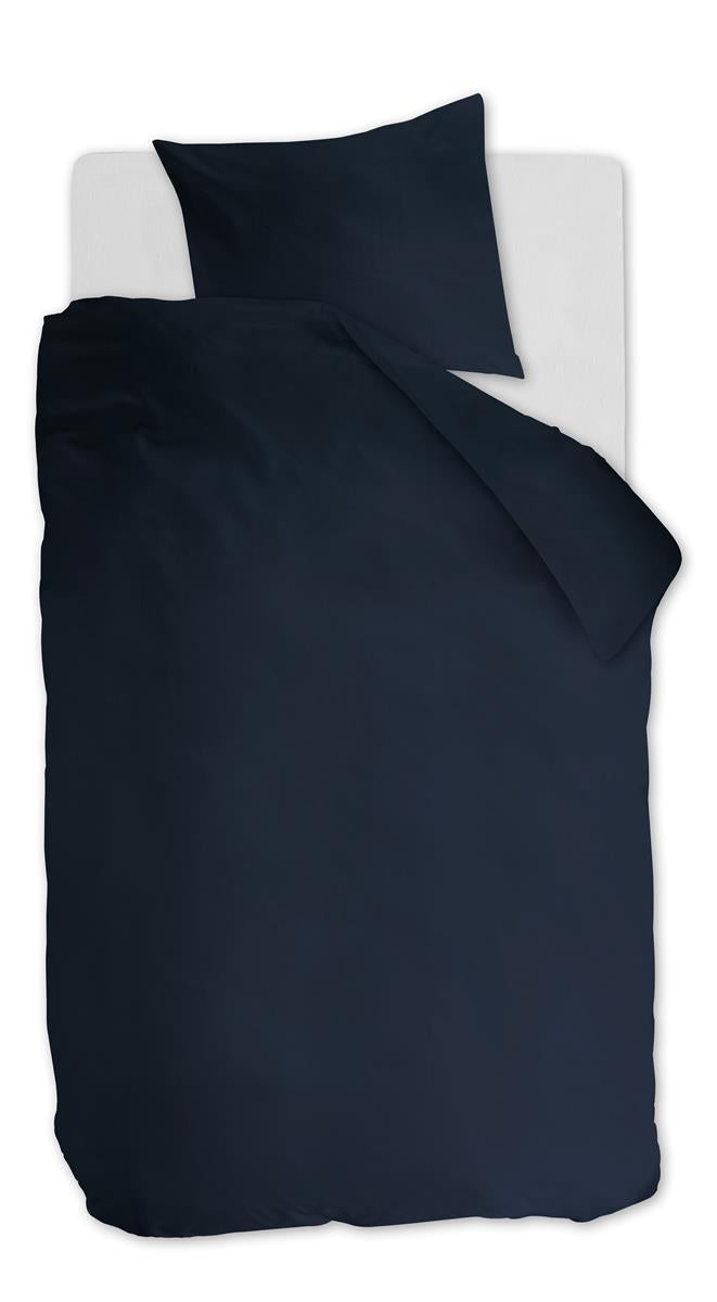 Ambiante dekbedovertrek katoen Cotton uni, Donker blauw