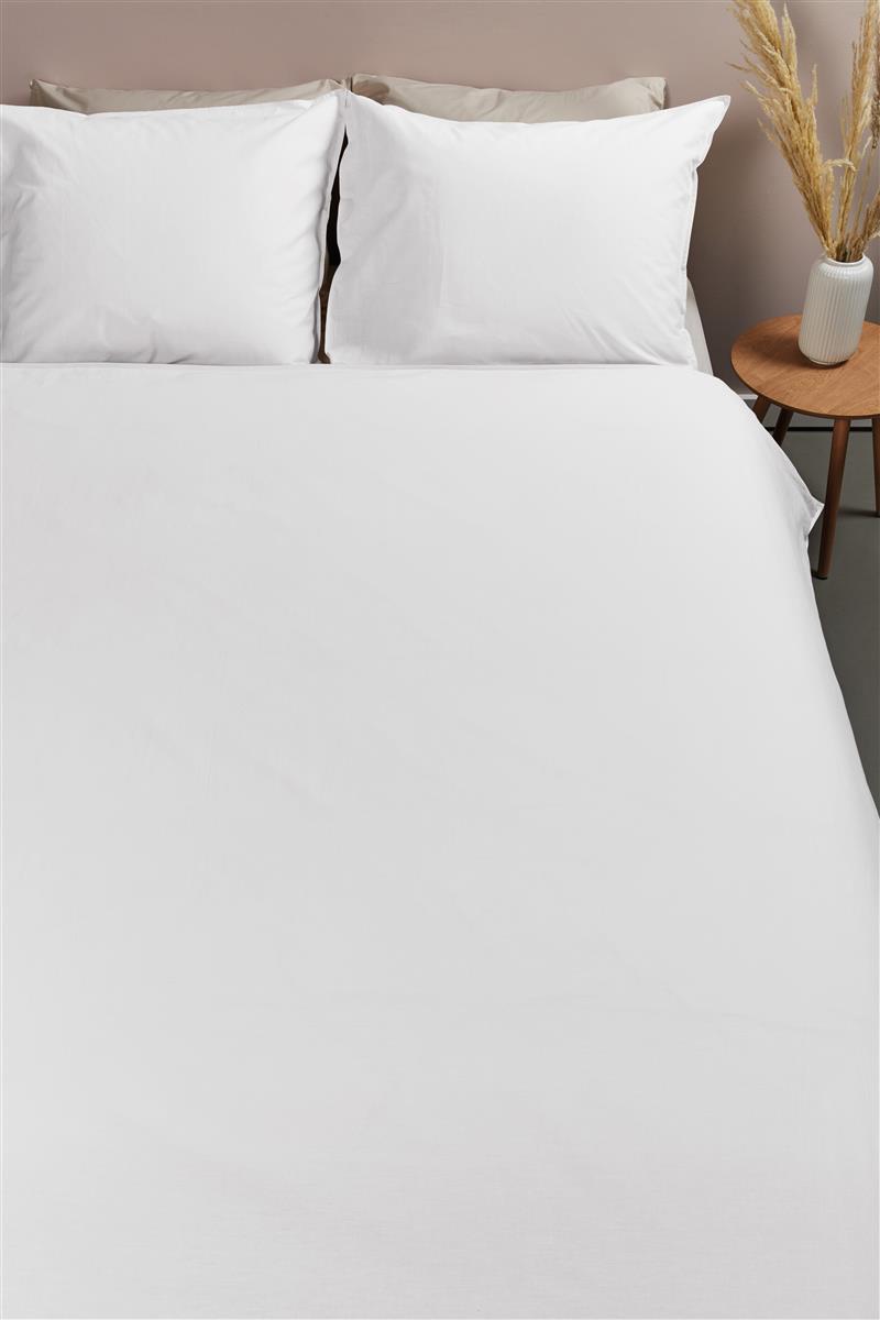 Ambiante dekbedovertrek katoen Cotton uni, wit