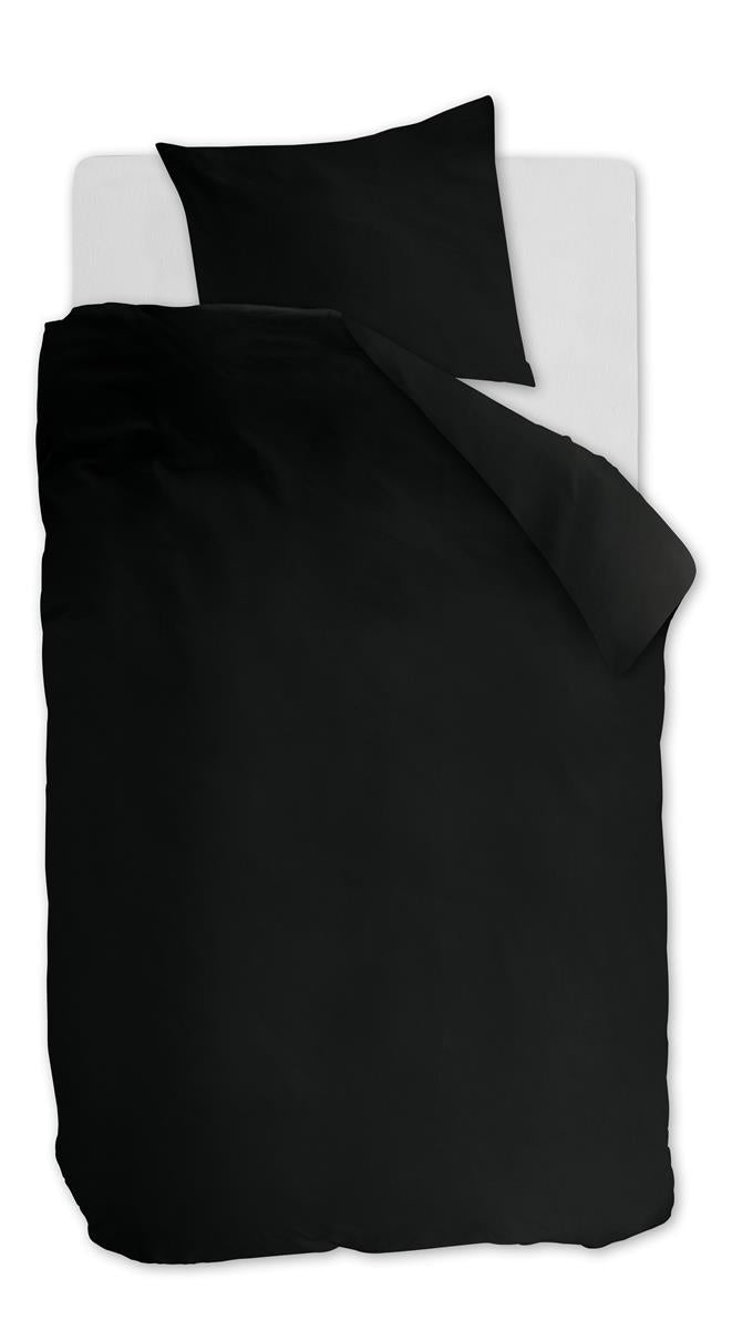 Ambiante dekbedovertrek katoen Cotton uni, zwart