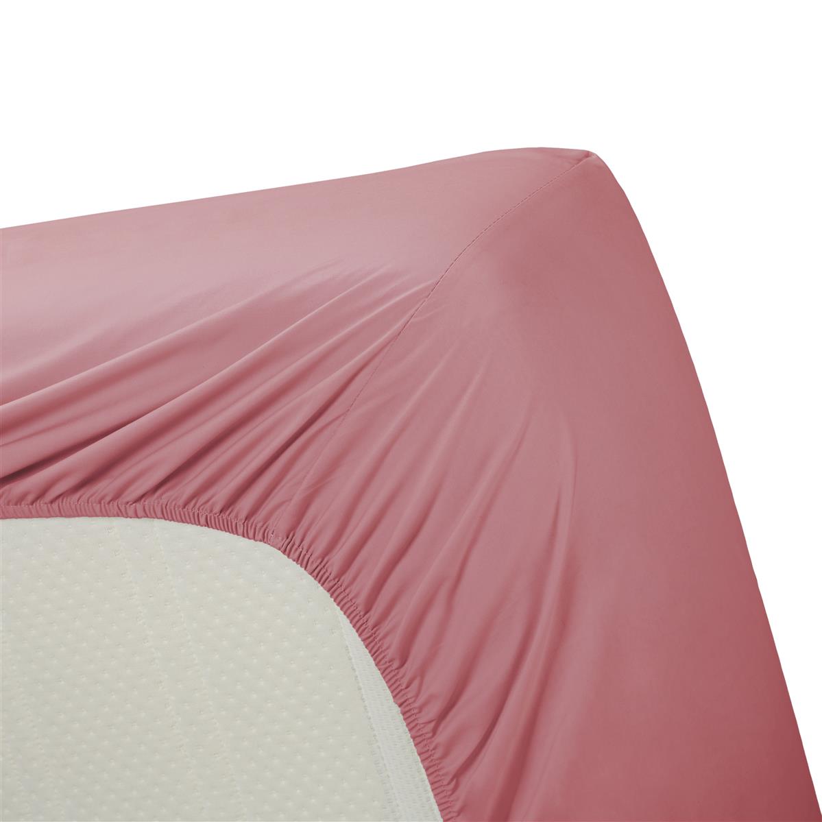 Ambiante hoeslaken katoen roze