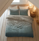 Sleeptime Dekbedovertrek Flanel Gradia Beige/Blauw