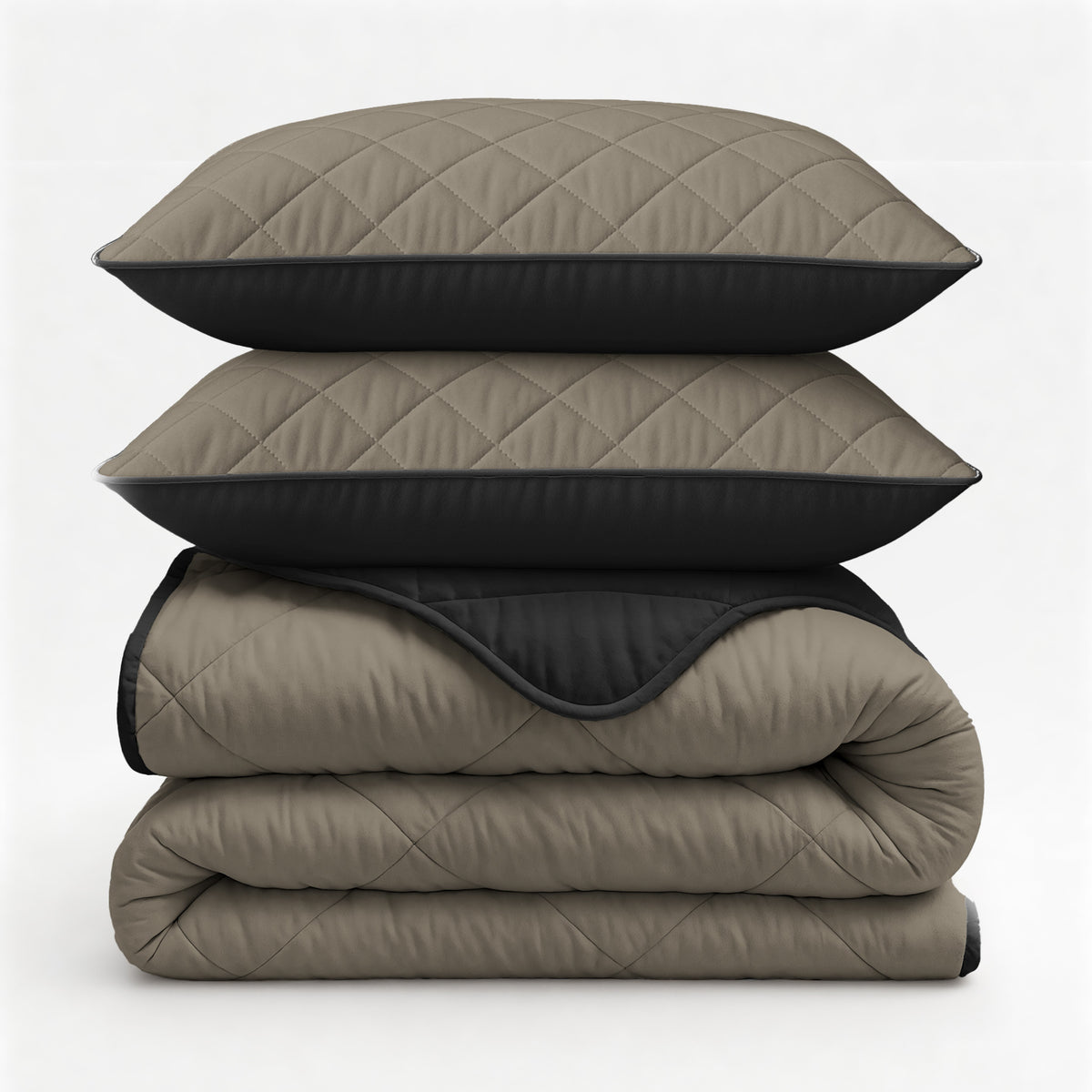 Sleeptime lazy dekbed Uni Taupe/Zwart