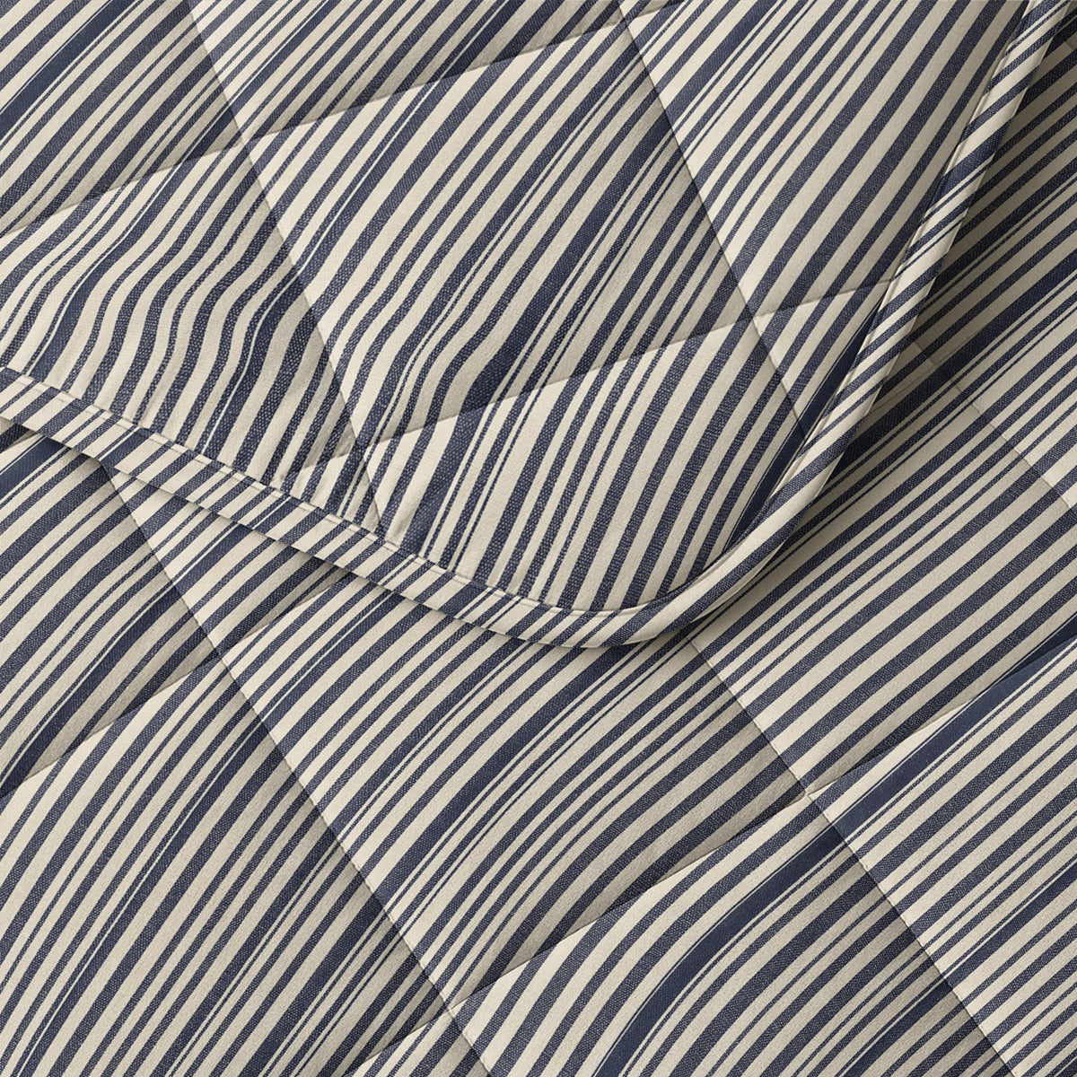Sleeptime lazy dekbed Katoen Stripy Beige/Blauw