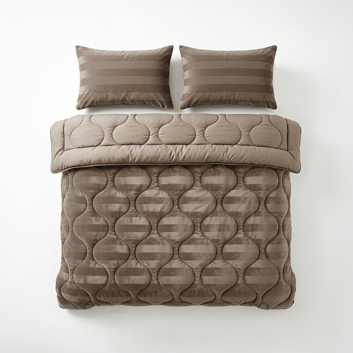 Sleeptime lazy dekbed Hotel Velvet Taupe
