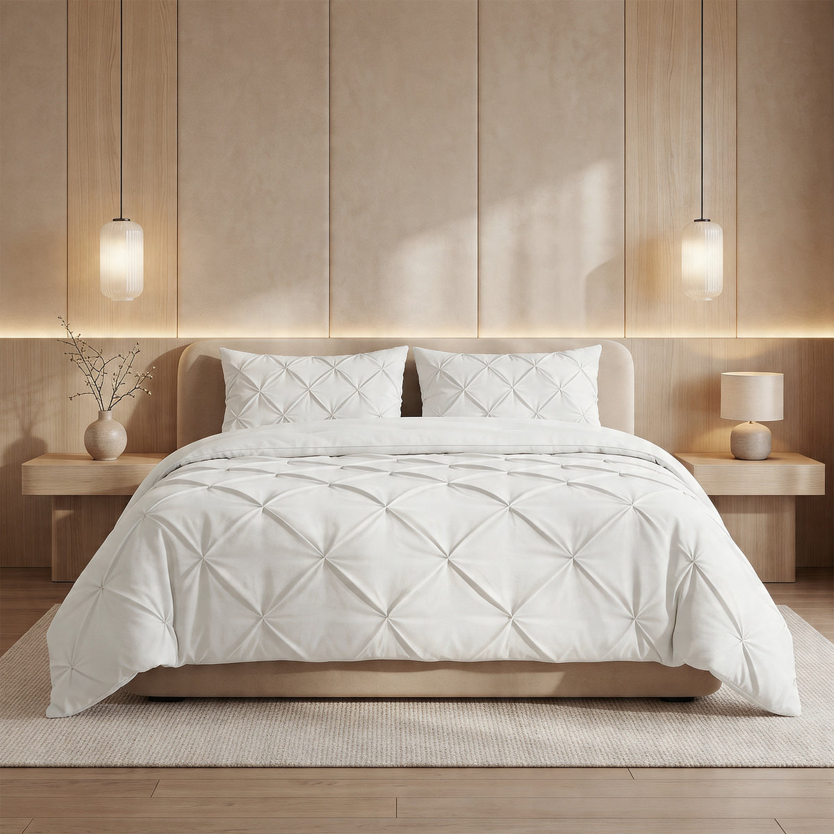 Sleeptime lazy dekbed Pintuck Off White