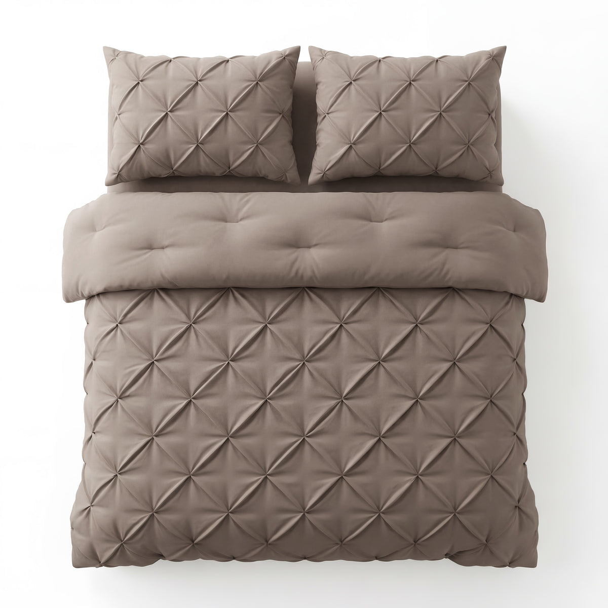 Sleeptime lazy dekbed Pintuck Taupe