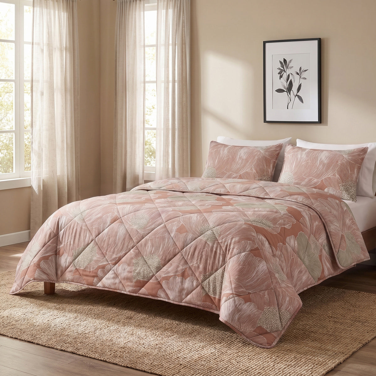Dreamhouse lazy dekbed Veer Terracotta