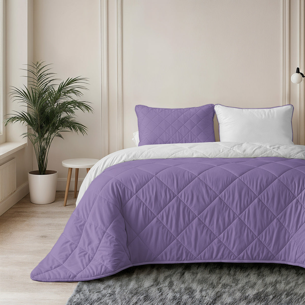 Sleeptime lazy dekbed Uni Beige - Lavendel