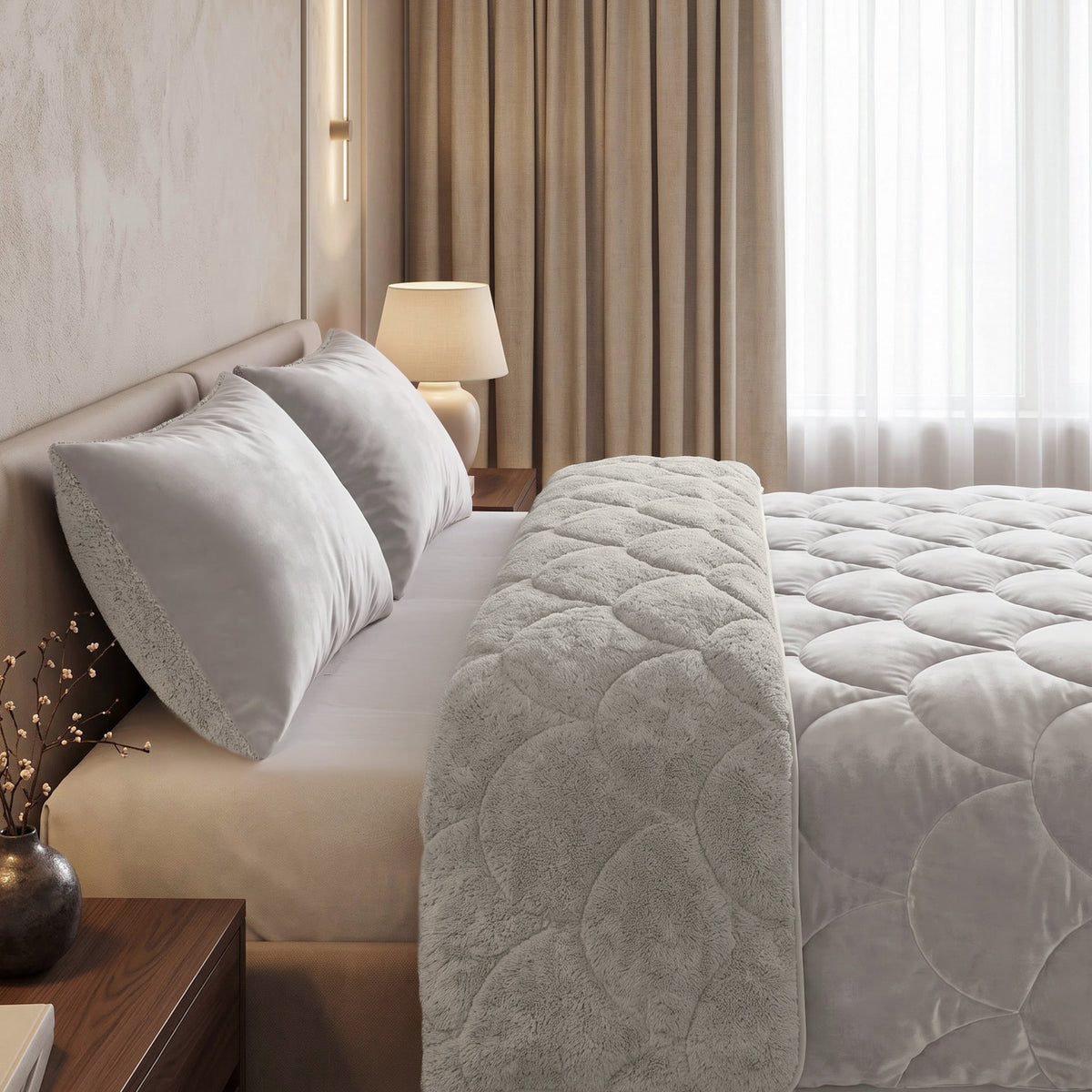 Sleeptime lazy dekbed Teddy/Velvet Beige