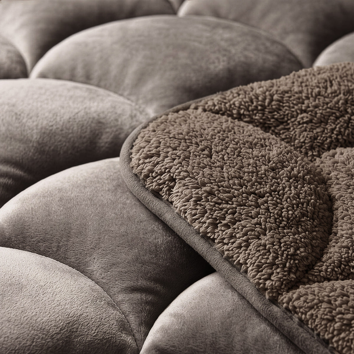 Sleeptime lazy dekbed Teddy/Velvet Taupe/Bruin