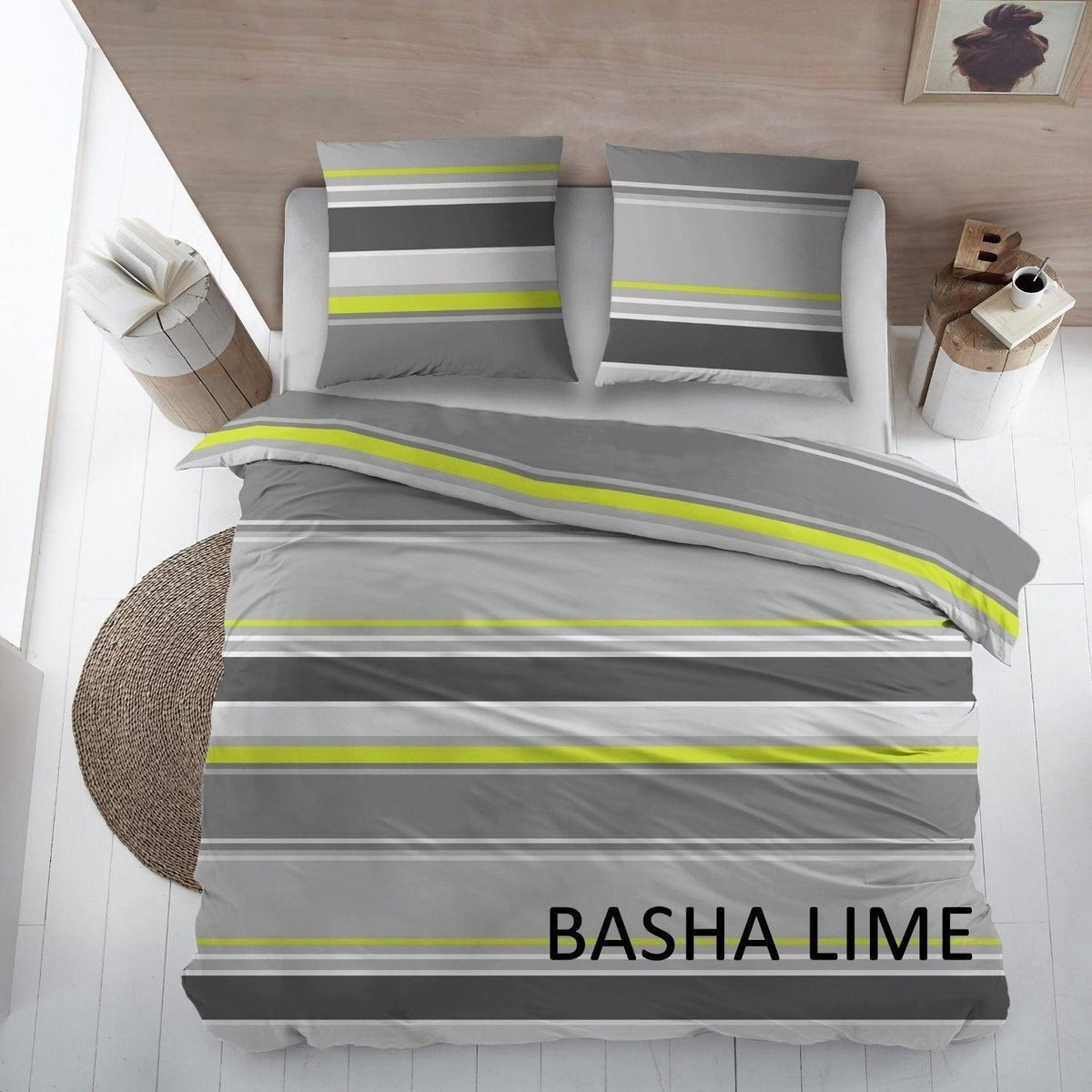 Sleepnight dekbedovertrek katoen Basha Lime