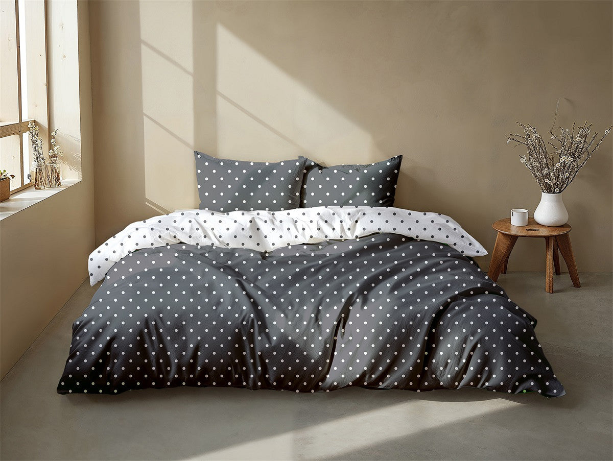 Zo Home dekbedovertrek katoen Punta di Cotone Pewter Grey