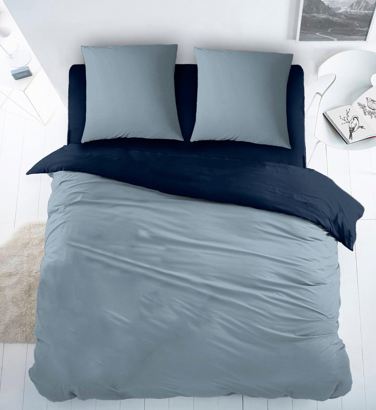 Sleepnight dekbedovertrek flanel double Face Blues