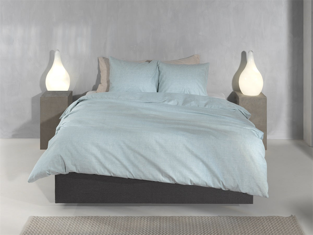 Zo Home dekbedovertrek flanel Flanella di Lino mint Green