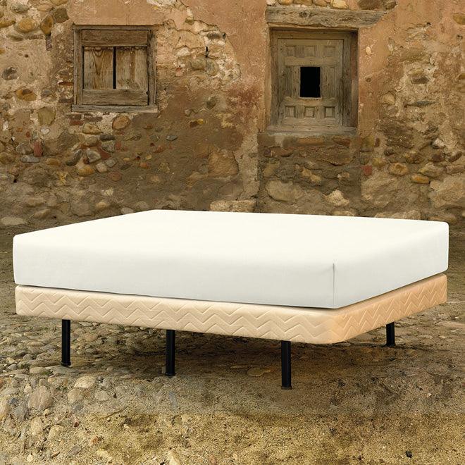 Cascina Colorini hoeslaken hoek 45cm percale, ivoor