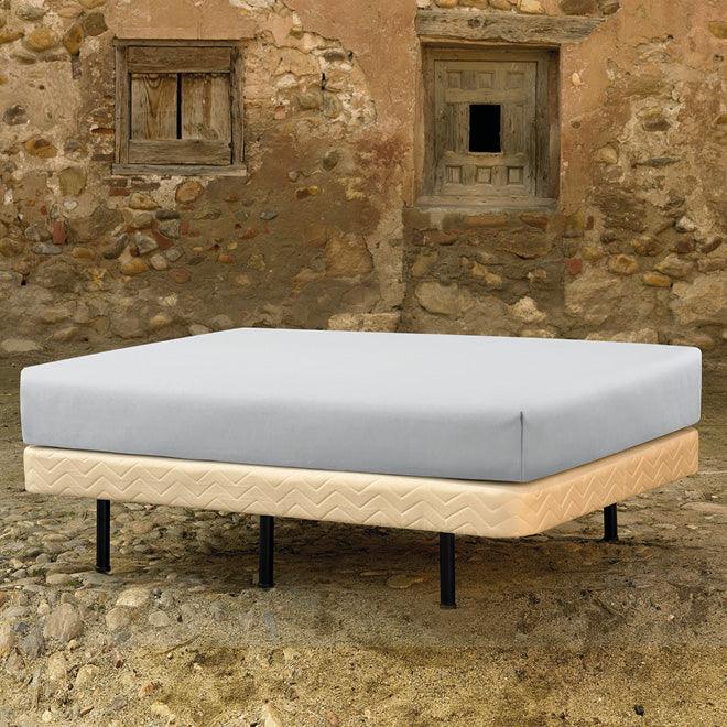 Cascina Colorini hoeslaken hoek 45cm percale, Silver