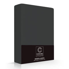 Cascina Colorini Hoeslaken Hoek 45cm Percale - Antraciet