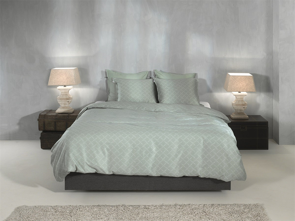 Zo Home dekbedovertrek satijn Linea di Satinado Foam Green