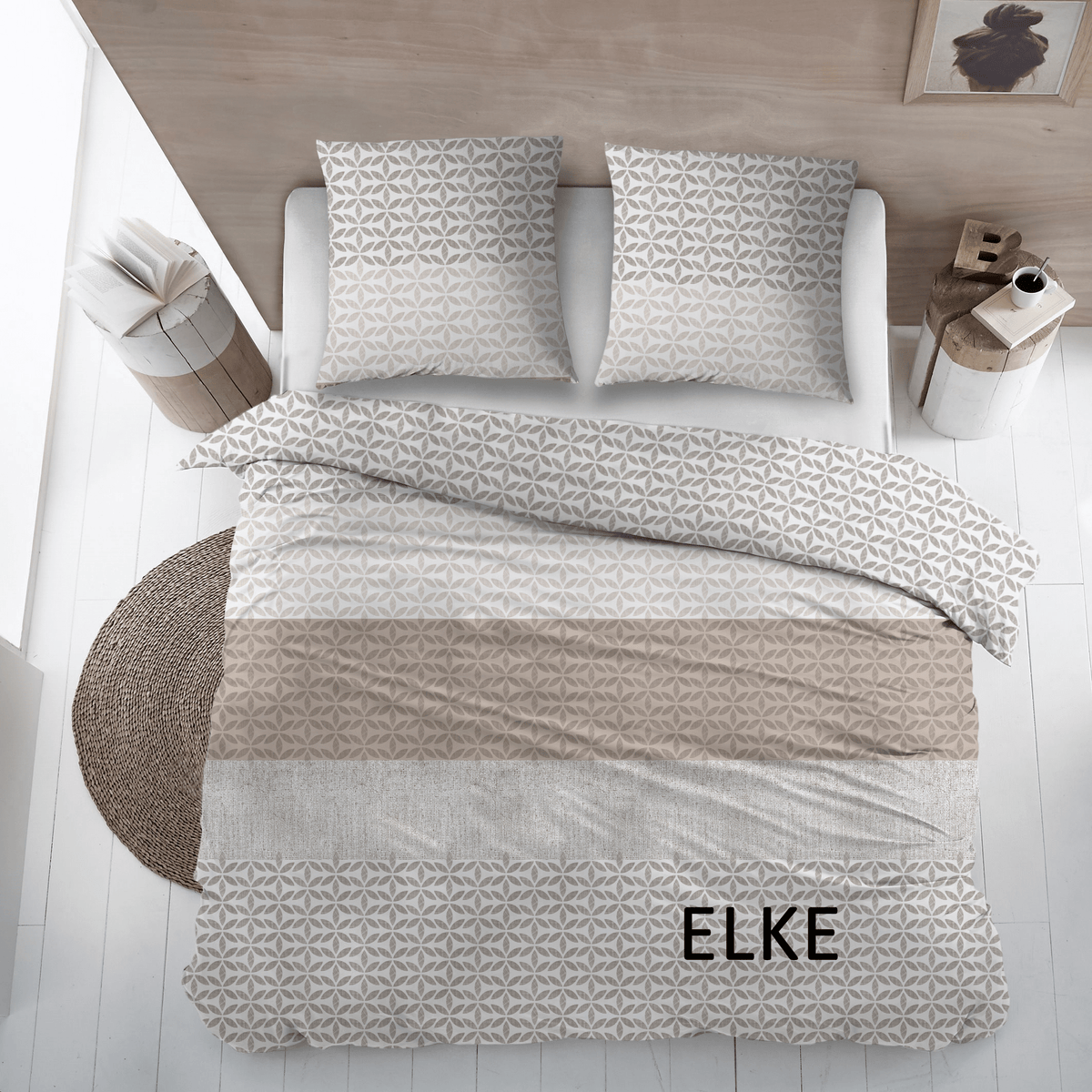 Sleepnight Lakenset flanel Elke taupe