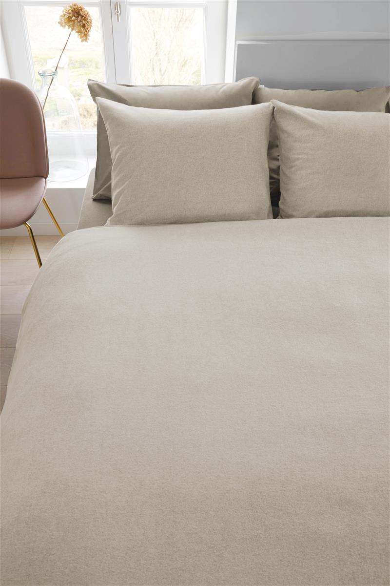 Beddinghouse dekbedovertrek flanel Frost Light Sand