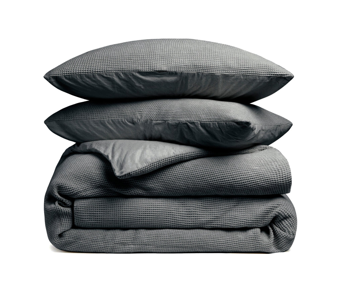 Heckettlane dekbedovertrek Vafala Steel Grey katoen