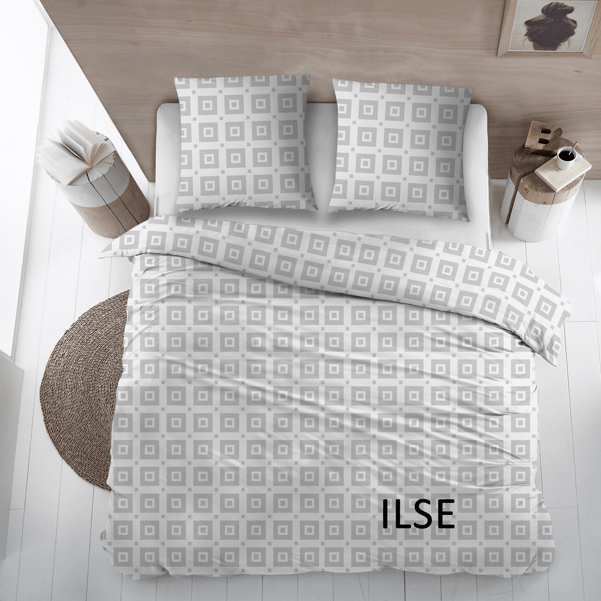 Sleepnight Lakenset flanel Ilse grijs