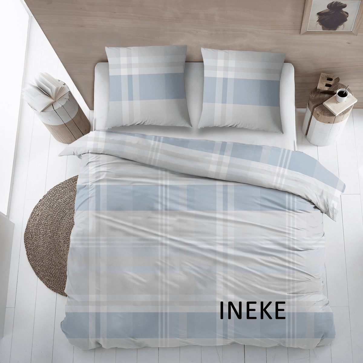 Sleepnight Lakenset flanel Ineke blauw