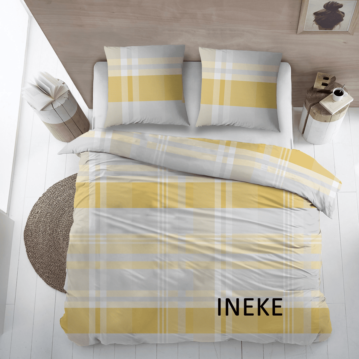 Sleepnight Lakenset flanel Ineke geel