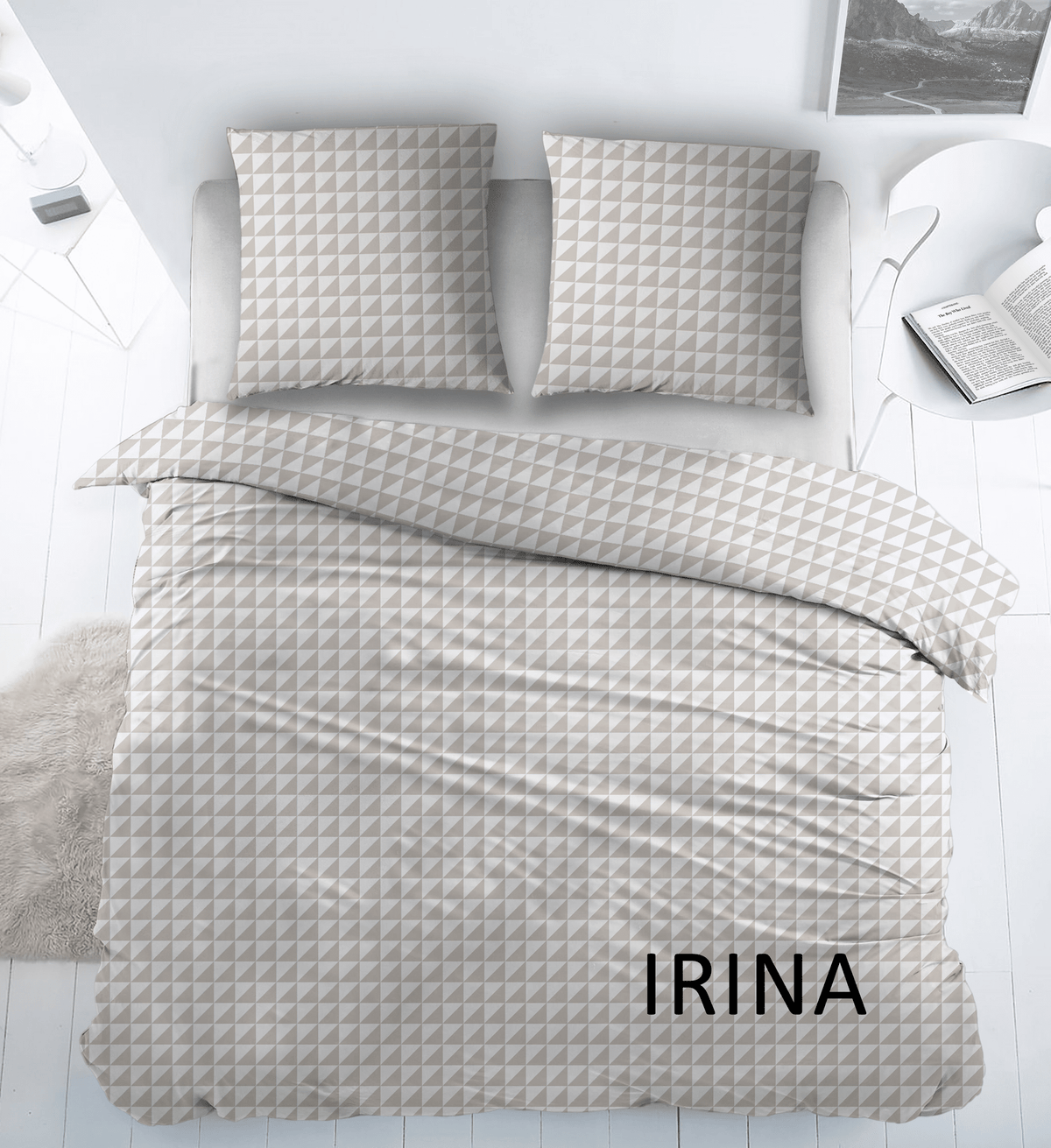 Sleepnight dekbedovertrek flanel Irina beige