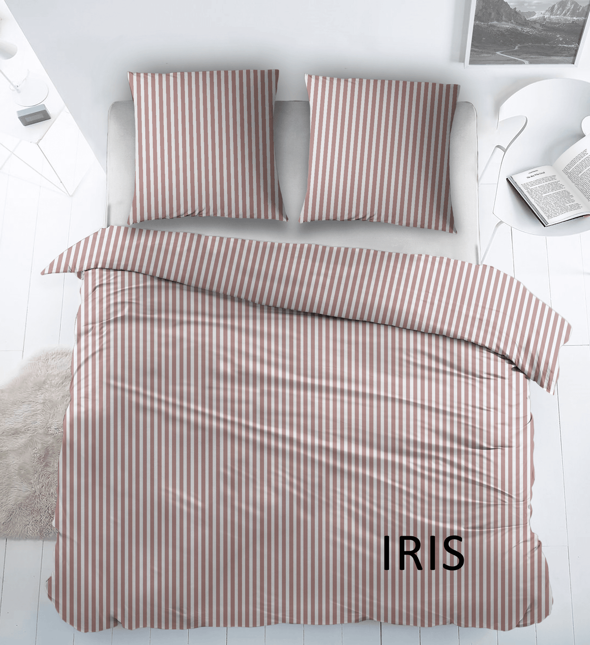 Sleepnight dekbedovertrek flanel Iris roze