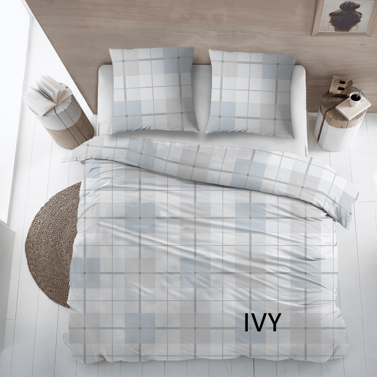 Sleepnight Lakenset flanel Ivy blauw