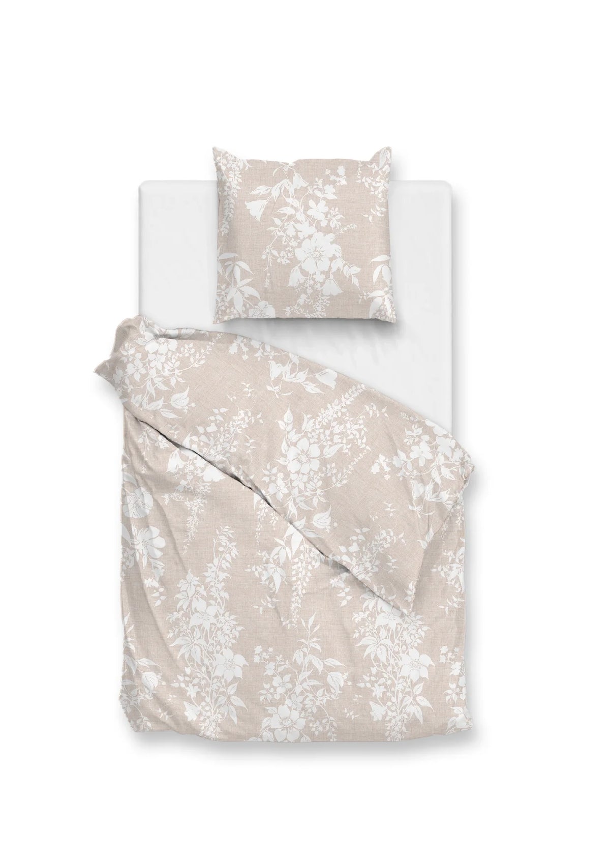 Zo Home dekbedovertrek katoen Ibisco di Lino Sandy beige