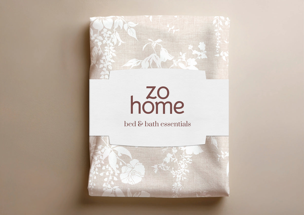Zo Home dekbedovertrek katoen Ibisco di Lino Sandy beige