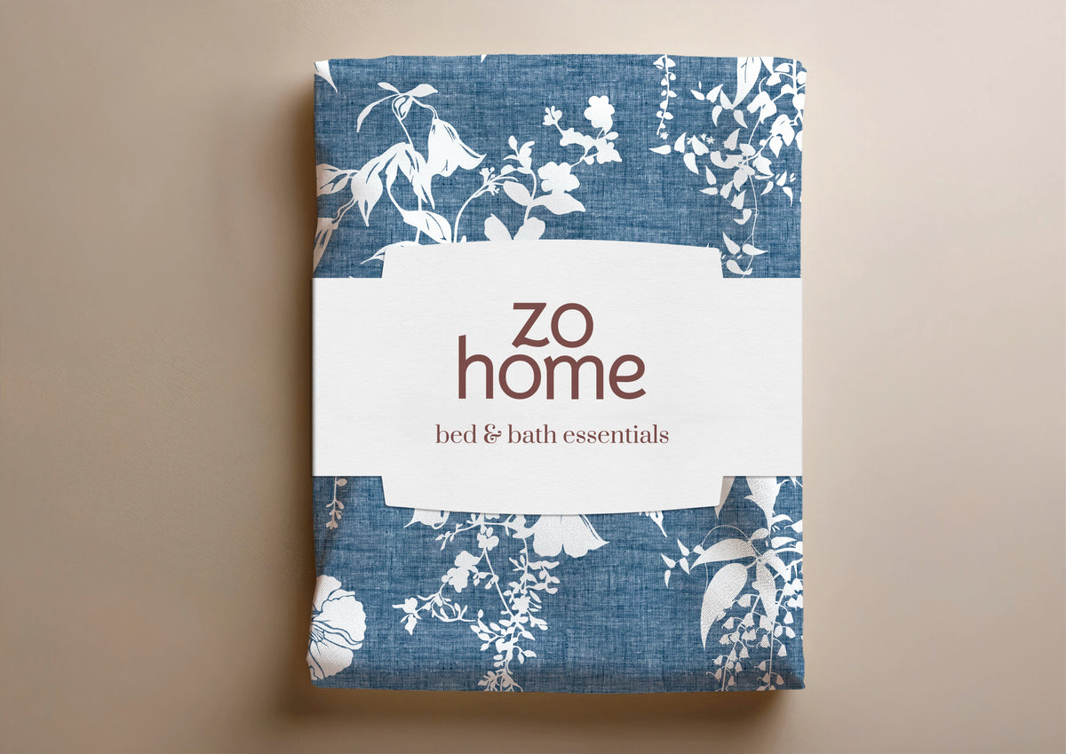 Zo Home dekbedovertrek katoen Ibisco di Lino Urban Blue