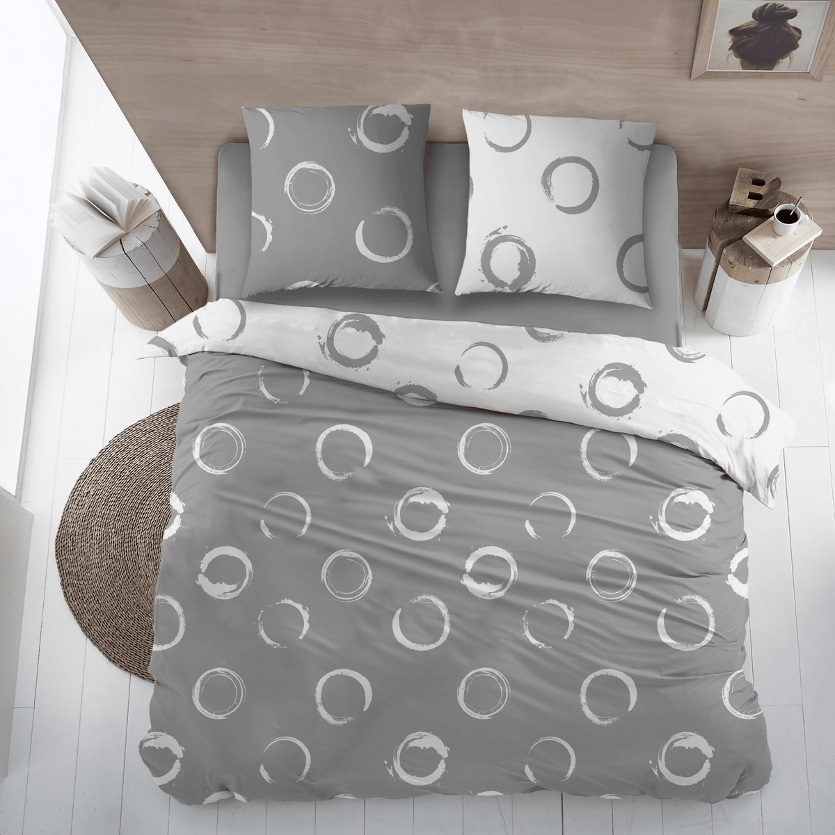 Sleepnight dekbedovertrek flanel Lieve Grey