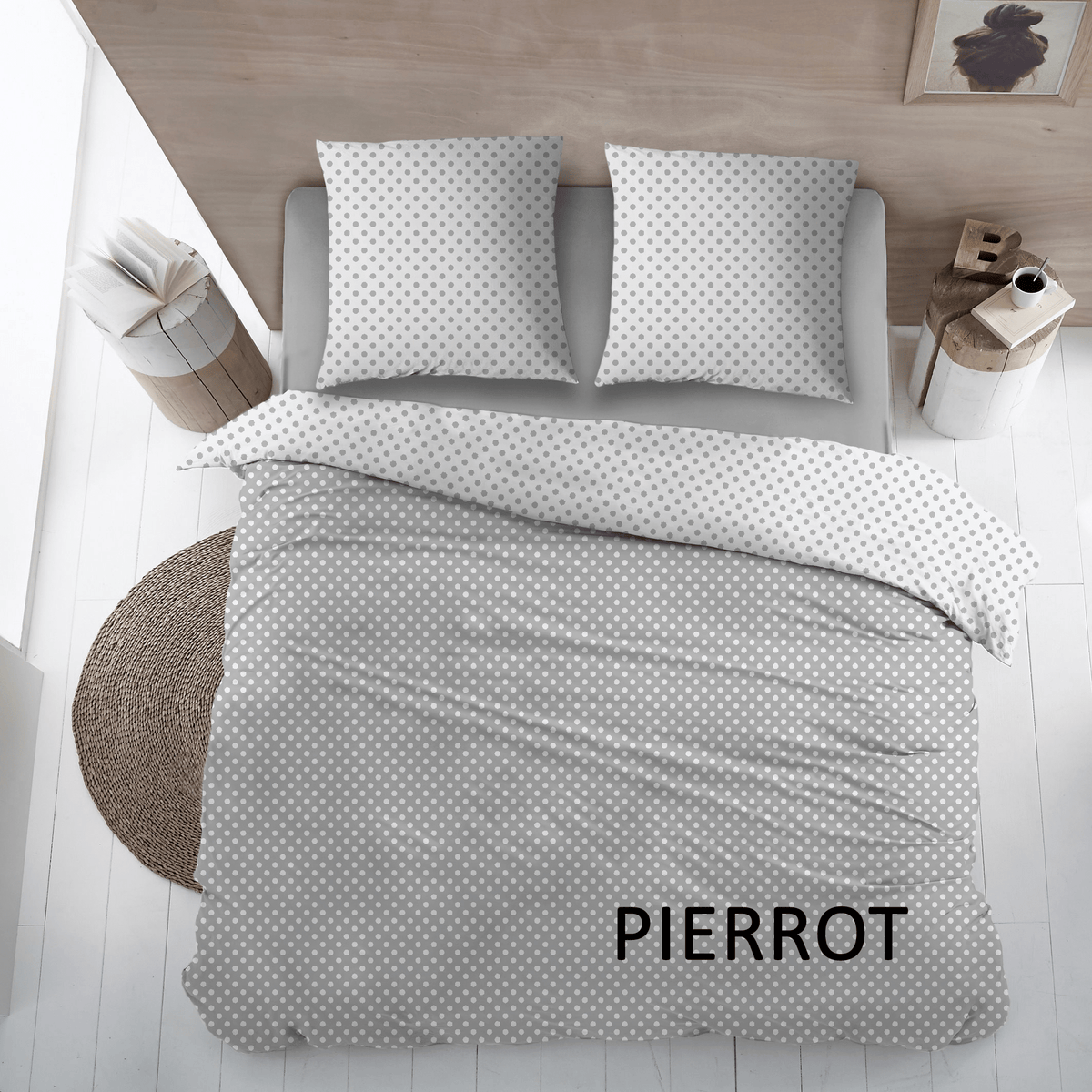 Sleepnight dekbedovertrek flanel Pierrot Grey