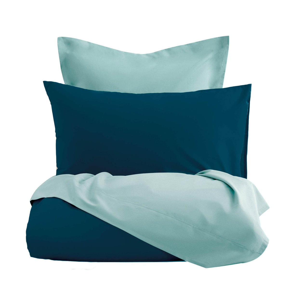 Romanette dekbedovertrek flanel Comtesse Teal Misty Green