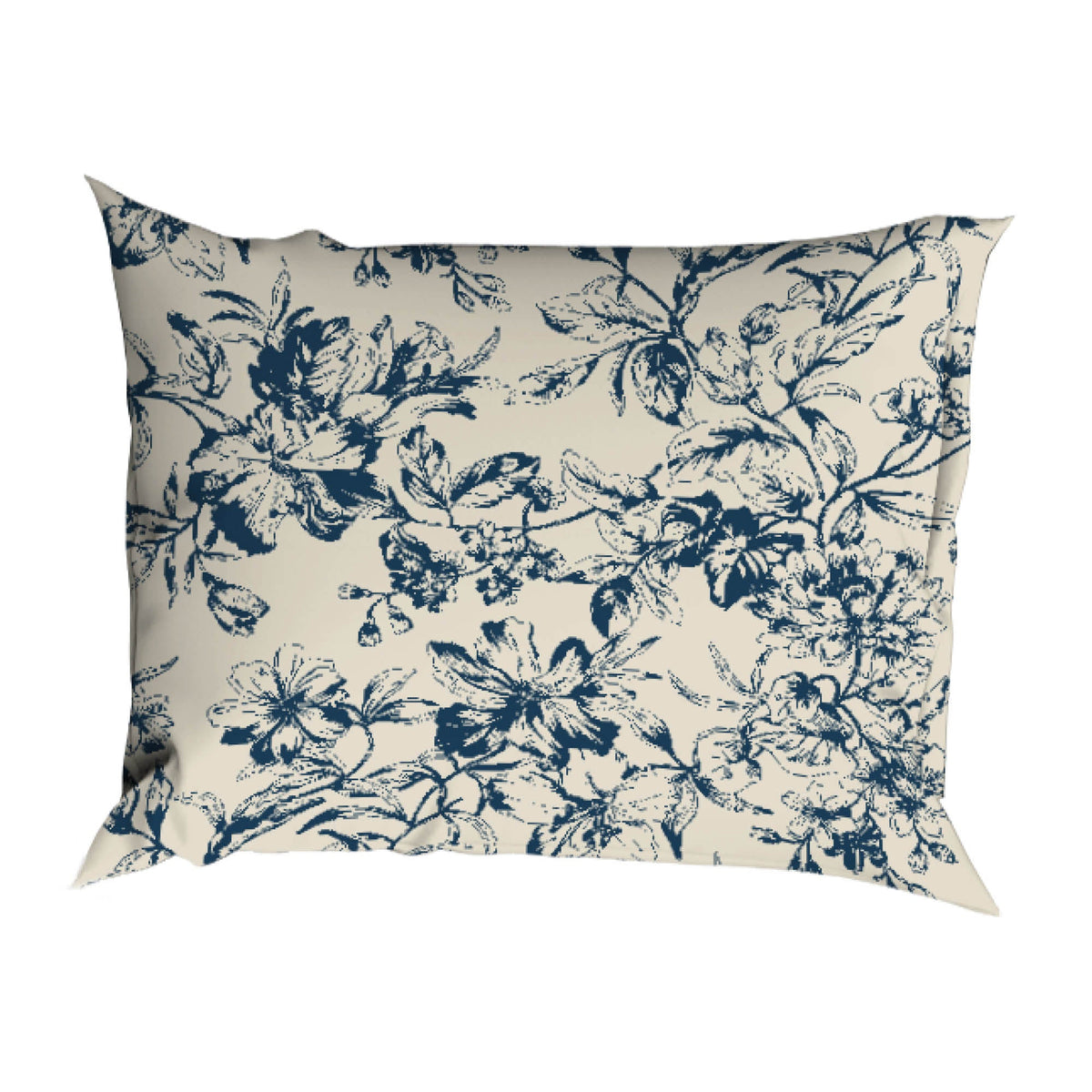 Satin d'Or dekbedovertrek satijn Guirlande blauw
