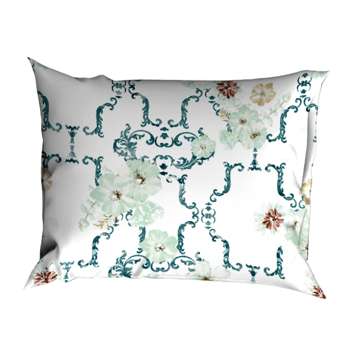 Satin d'Or dekbedovertrek satijn Viola mint Teal